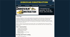 Desktop Screenshot of donovan-construction.com