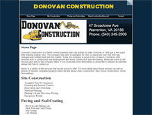 Tablet Screenshot of donovan-construction.com